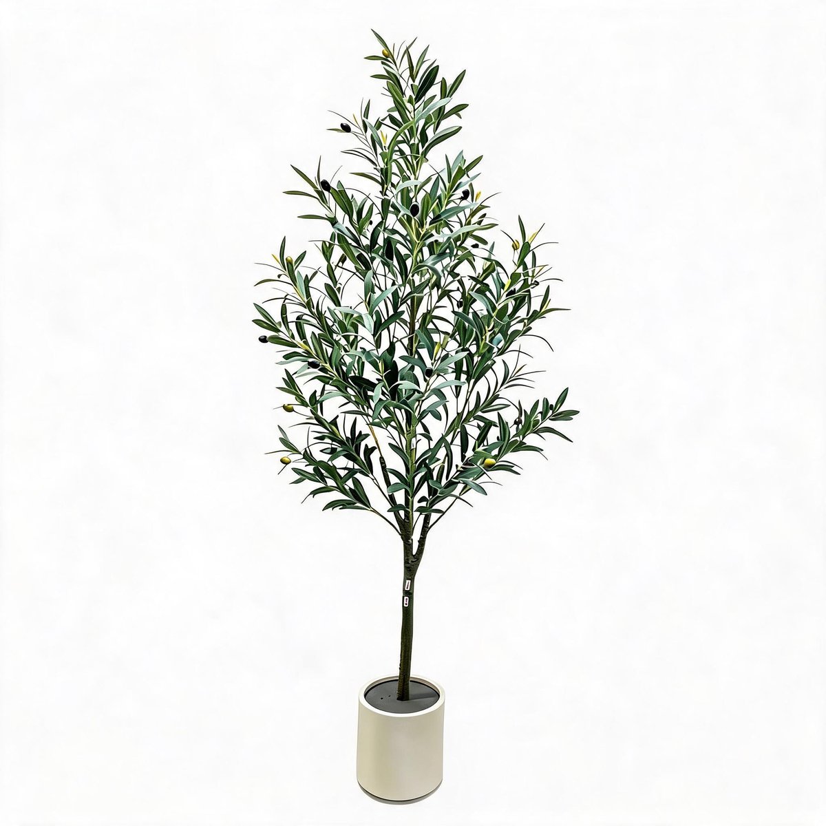 Triumpunpre Kunst Olijfboom 180 cm – Mediterrane Kunstplant voor Binnen met Pot – Realistische Kunstboom met Bladeren & Olijven – Onderhoudsvrije Nepboom voor Woonkamer, Kantoor en Entree