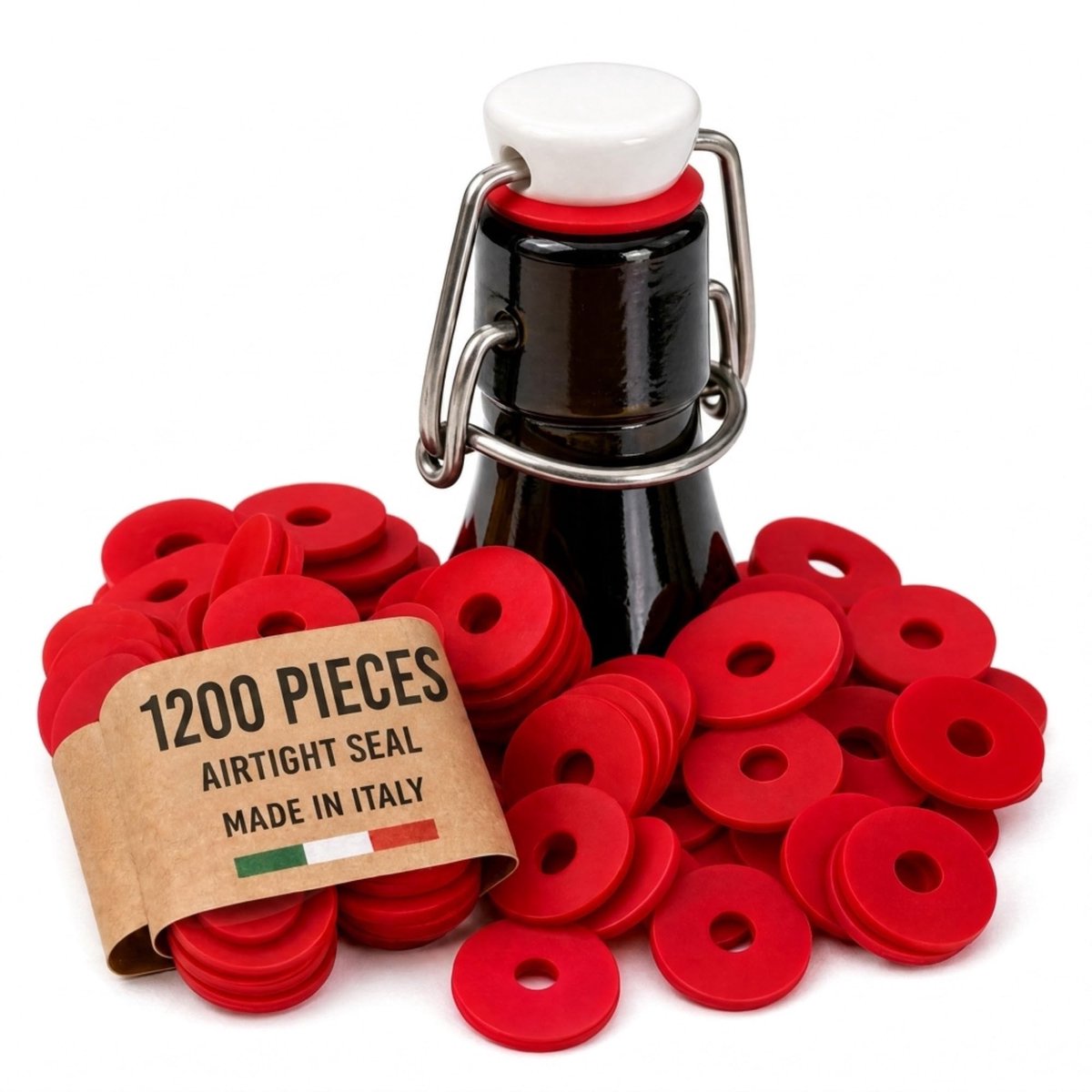 Omgoods - Universele Rubber Afdichtingen voor Glazen Flessen, Set van 1200 Stuks