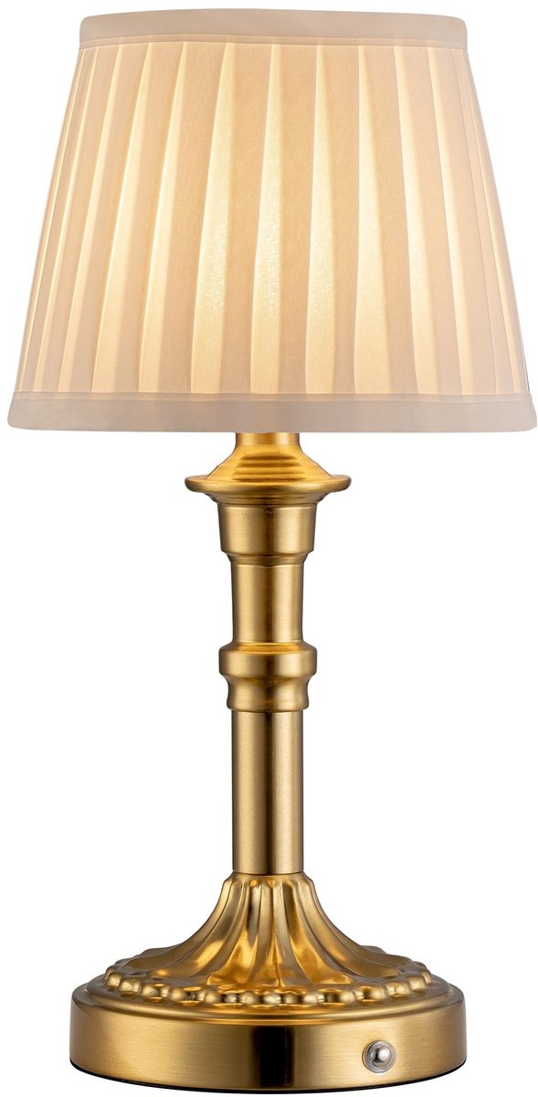 Omgoods - Draadloze Tafel Lamp met LED Stoffen Kap