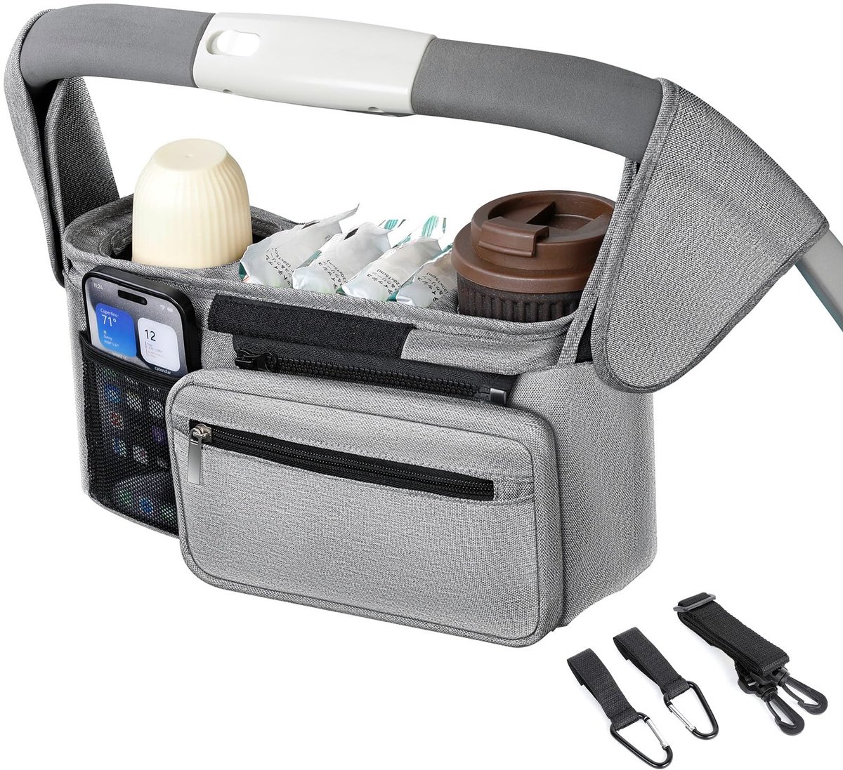 Omgoods - Organiser voor Kinderwagen met Isolerende Bekerhouder
