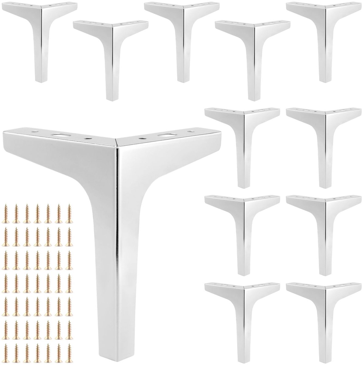 Omgoods - Set van 12 Metalen Meubelpoten van 17cm voor Diverse Meubels