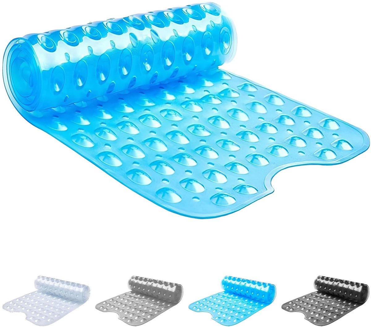 Omgoods - Antislip Badmat 70 x 38 cm, Extra Lange Douchem mat met Afvoergaatjes