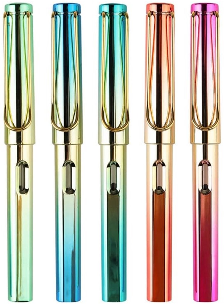 Omgoods- Vulpen met balans - Kalligrafie Pen - Schrijfgerei voor Studenten - Inkt Pen - Plastic - Slim Schrijfgereedschap - Kalligrafiepen
