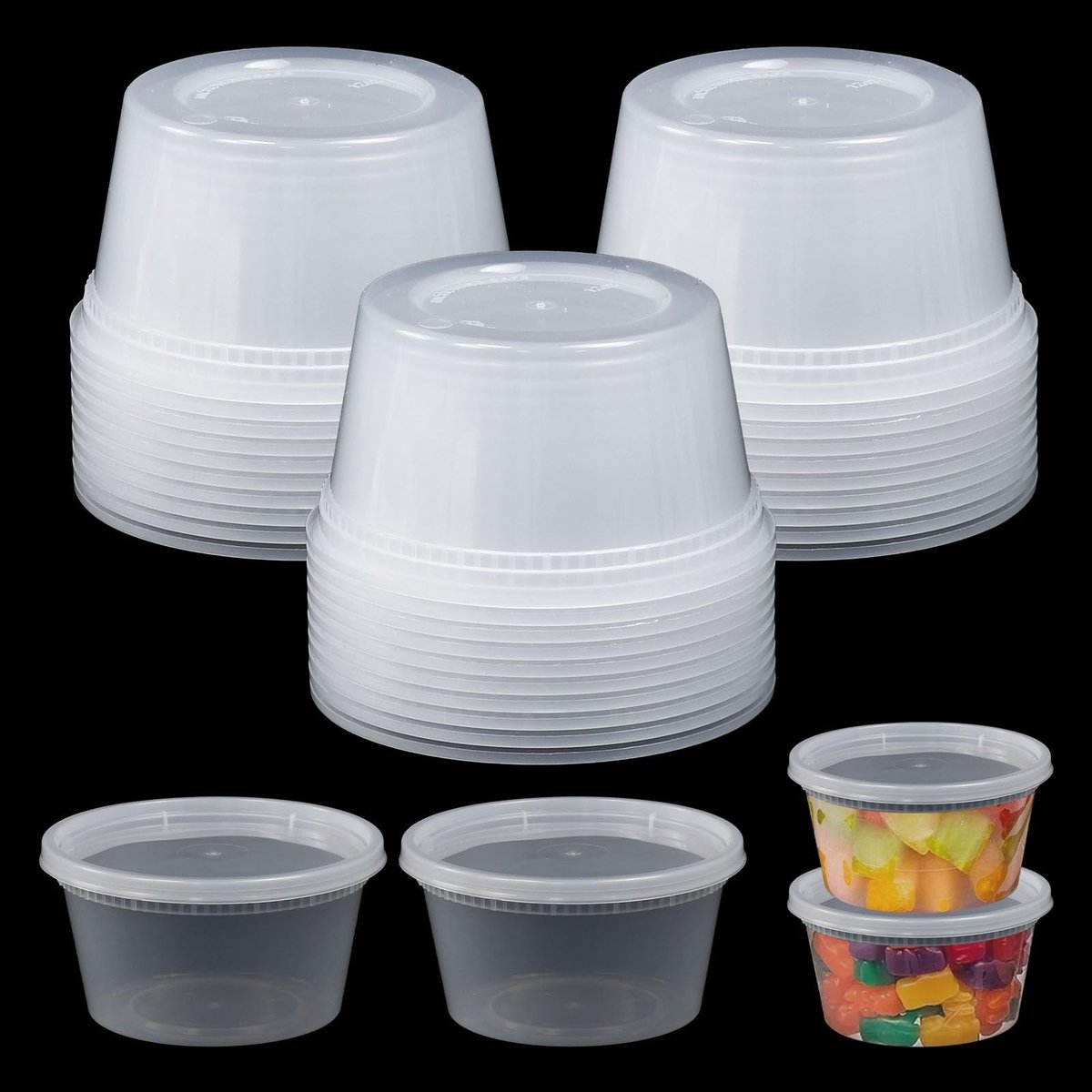 Omgoods - Set van 30 Herbruikbare Plastic Bakjes met Deksel