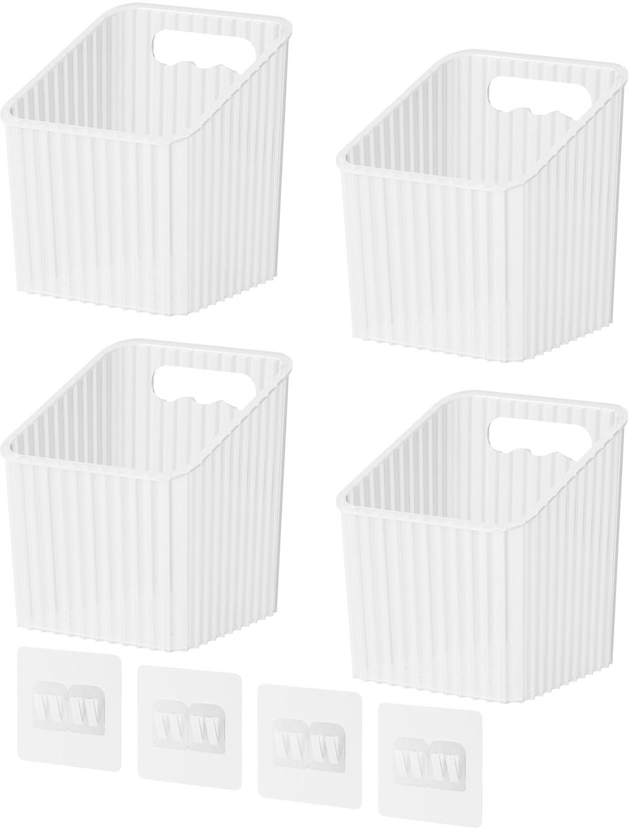 Omgoods - Set van 4 Wandmontage Organizers voor Keuken en Badkamer