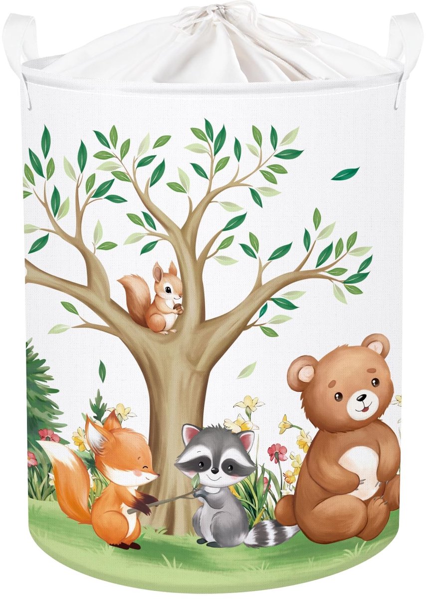 Omgoods - Waterdichte Wasmand met Schattige Dierenprint 63L