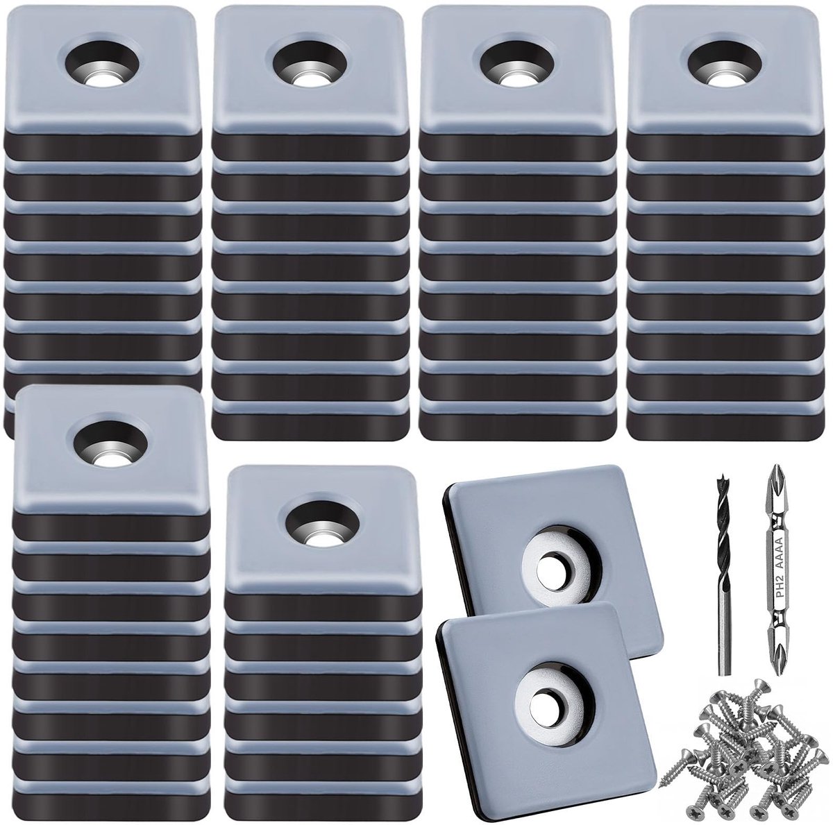 Omgoods - Set van 48 Teflon Glijders voor Meubels