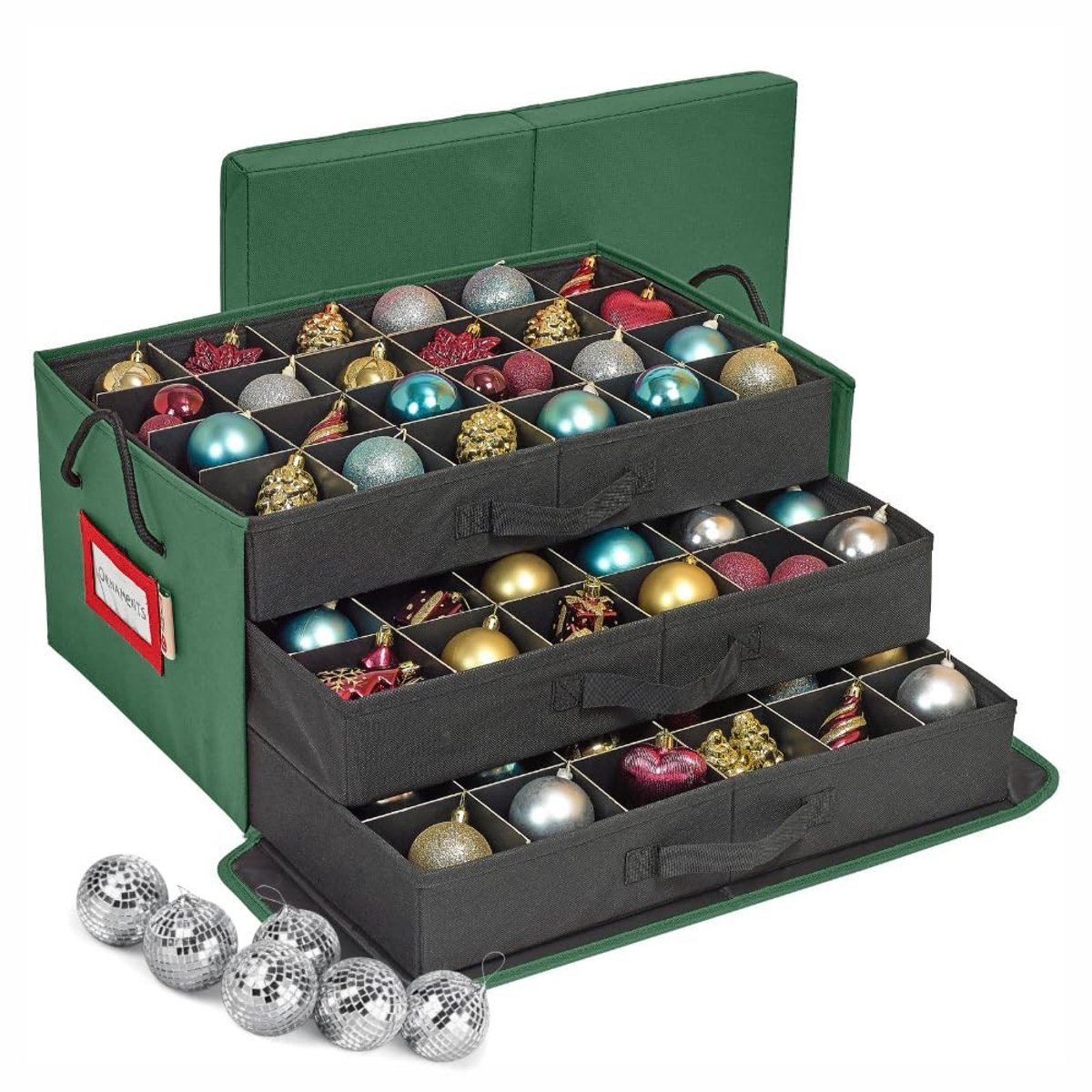 Omgoods - Opbergdoos voor Kerstversiering met Scheidingswanden