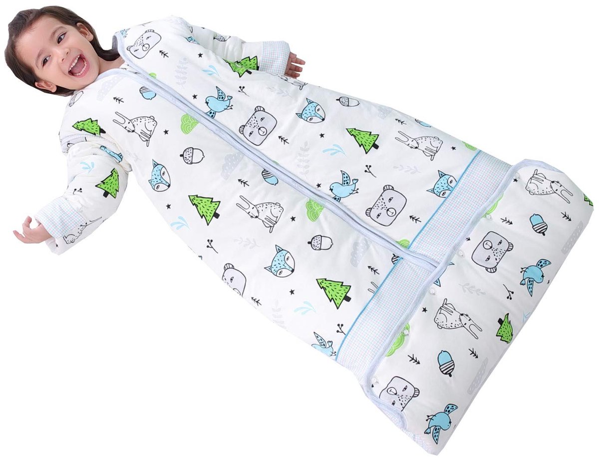 Omgoods - Kinder Winterslaapzak met Verwijderbare Mouwen - Super Warm voor 1-10 Jaar