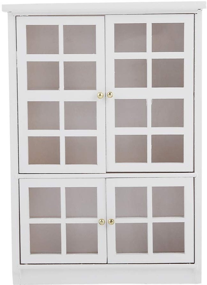 Omgoods - Miniatuur Boekenkast voor Poppenhuis - Houten Display Case 1:12