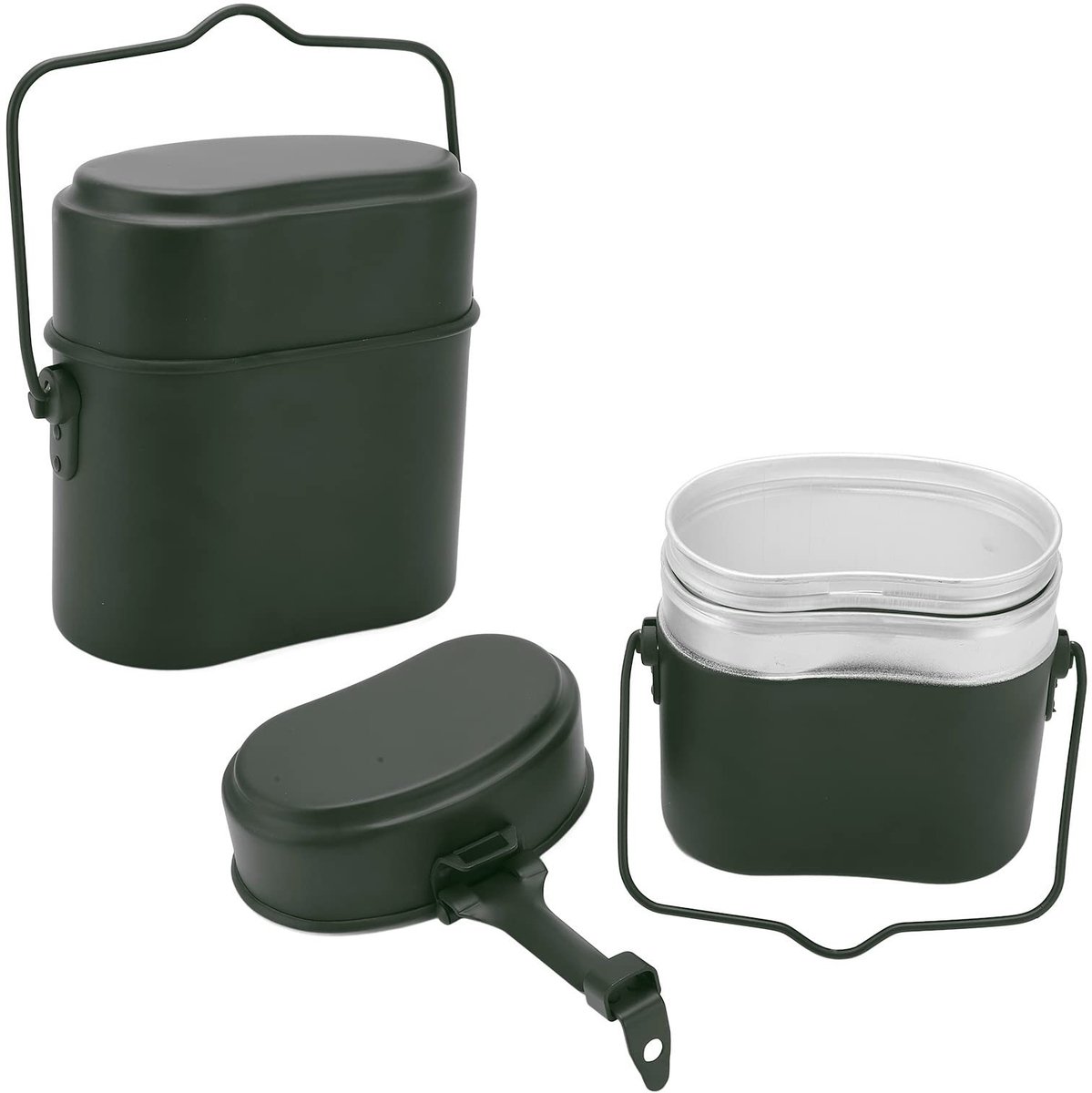 Omgoods- Mess Tin Hittebestendig - Multifunctionele Lunchbox - Antislip - Aluminium - Compact - Lichtgewicht Ontwerp
