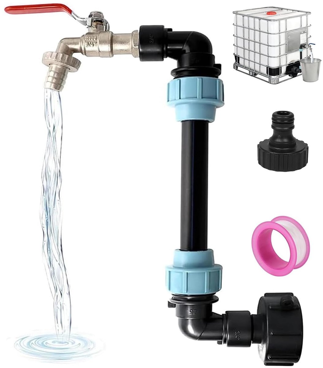 Omgoods - IBC Tap met Gooseneck en Afsluitklep
