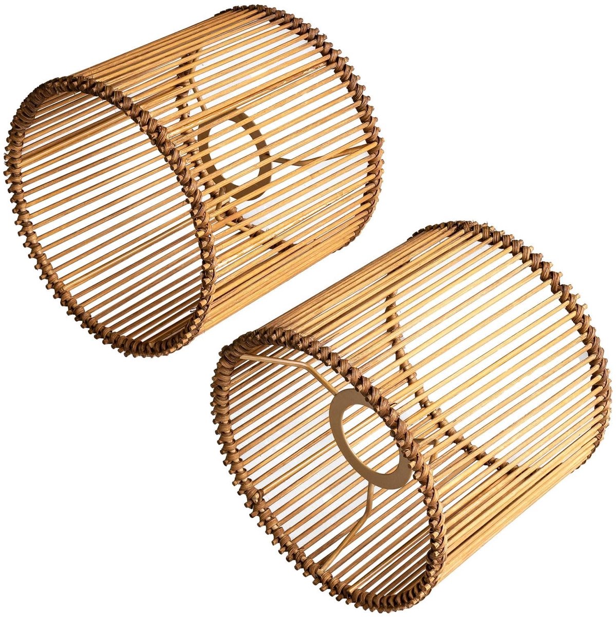 Omgoods - Ronde Boho Rattan Lampenkap voor Diverse Verlichting