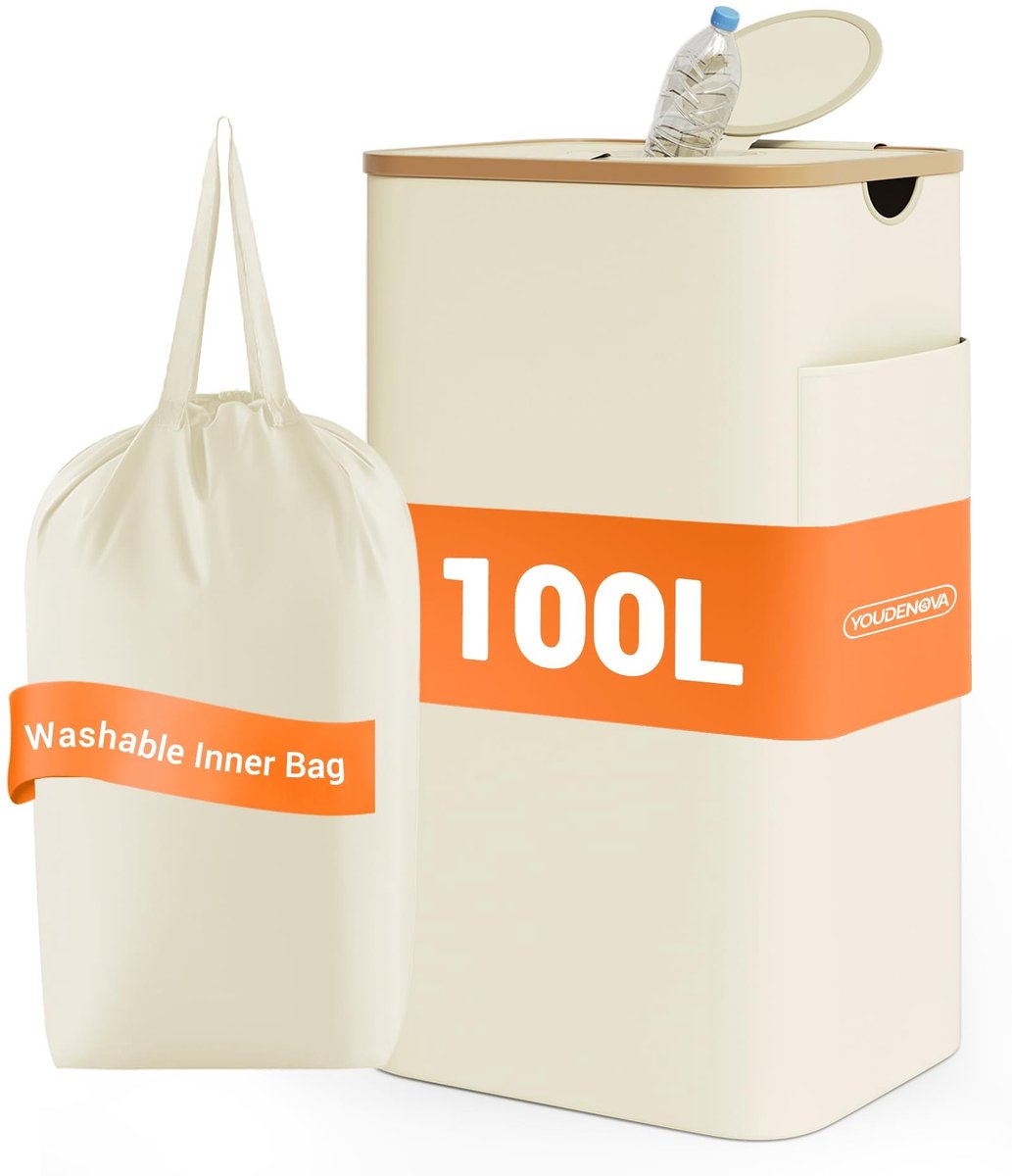 Omgoods - 100L Recyclingbak voor Statiegeldflessen met Deksel
