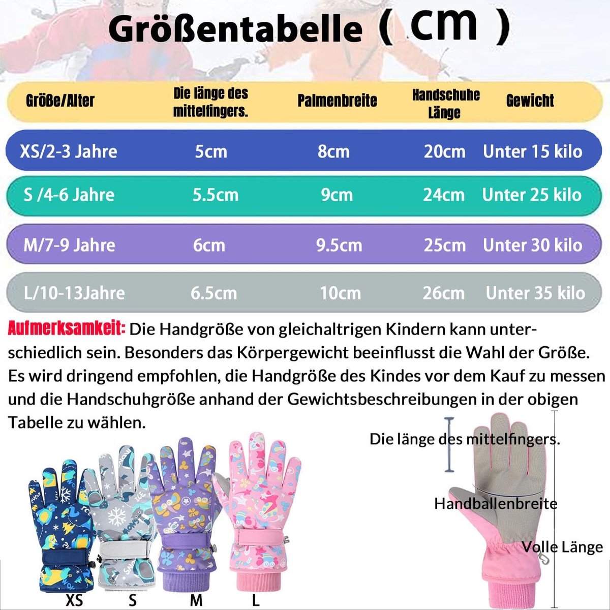 Omgoods - Winterhandschoenen voor Kinderen met Fleece Voering