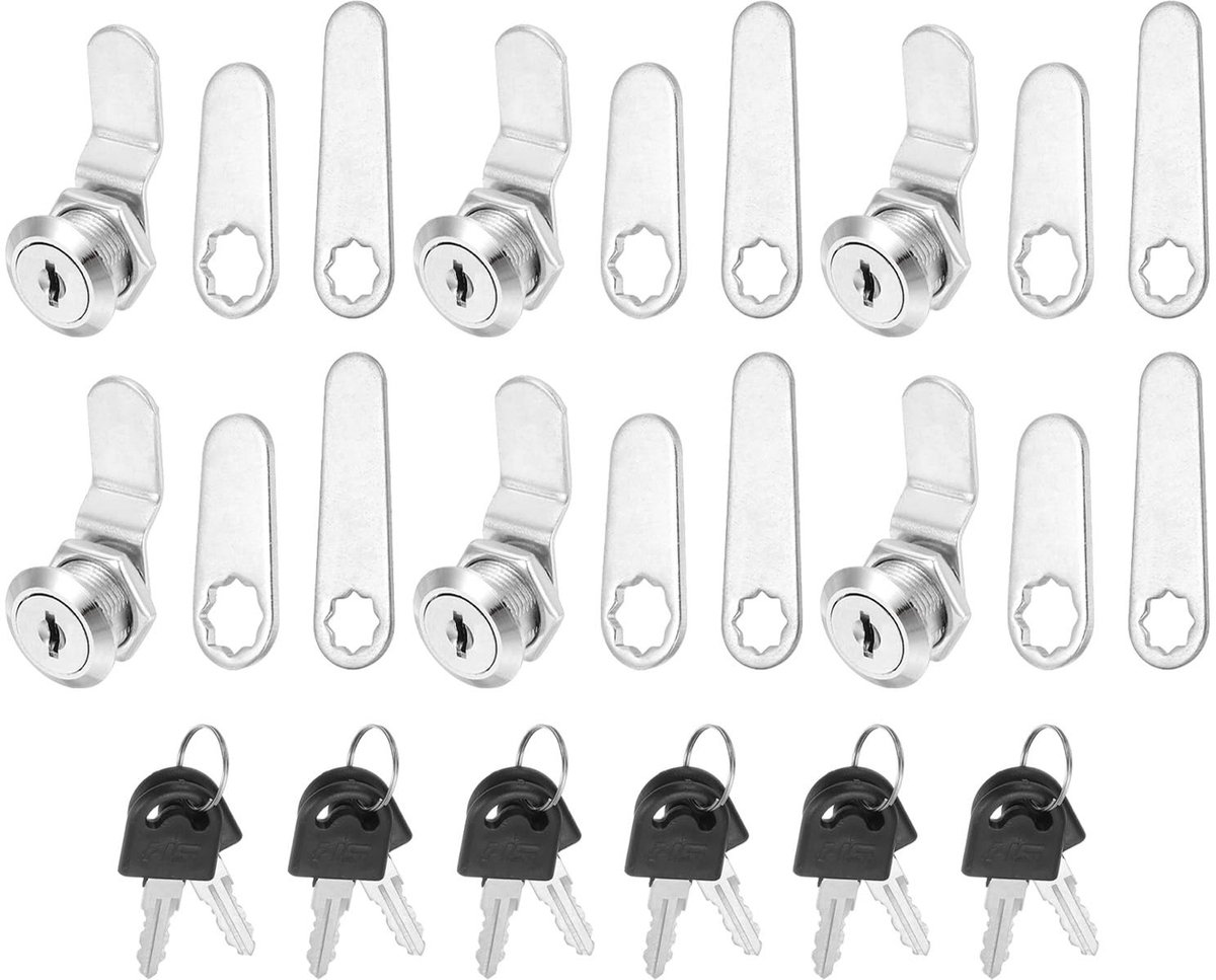 Omgoods - Set van 6 Vervangende Sleutels voor Kasten met Sleutel