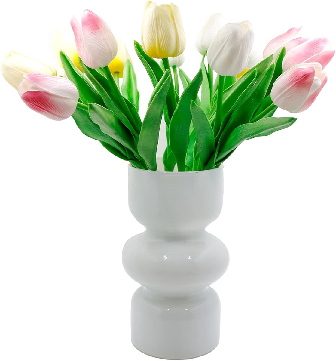 SnelShoppen - Geometrische Glazen Vaasje, Moderne Vazen, Hydroponische Bloemenvaas, Tulpenvaas, Decoratieve Glasvaas voor Thuis, Kantoor, Bruiloft, Wi