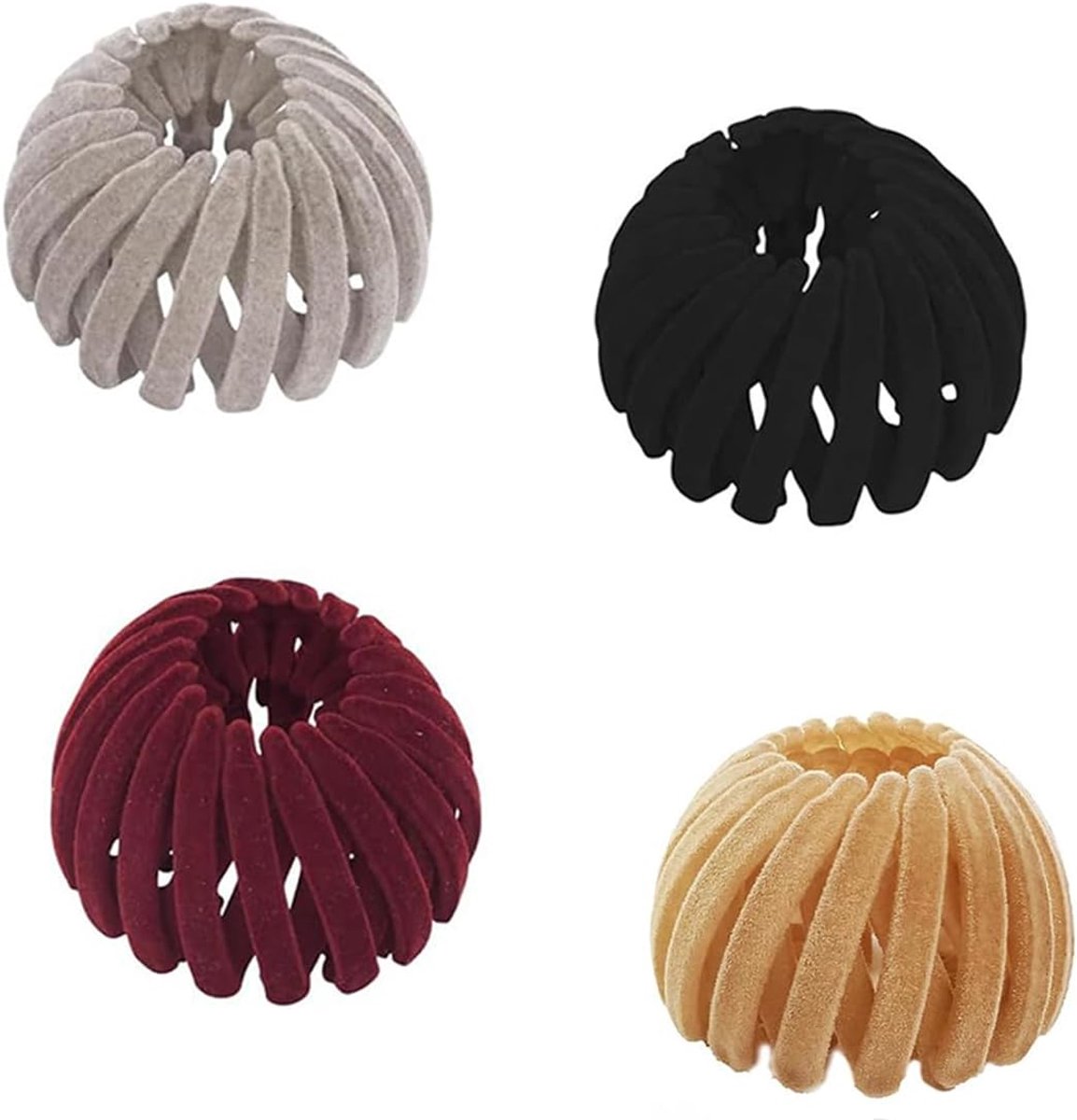 SnelShoppen - Vrouwelijke Vintage Vogel Nest Haarspelden 4 Stuks Grote Haarpinnen Haaraccessoires voor Meisjes en Vrouwen Flexibel en Duurzaam