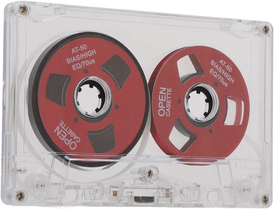 SnelShoppen - Lege Cassetteband, 50 Minuten Normale Bias Reel-to-Reel Geluidsopname Tape, Draagbaar in Transparante Doos met Papier, Muziekopname voor van Snelshoppen — afbeelding 3