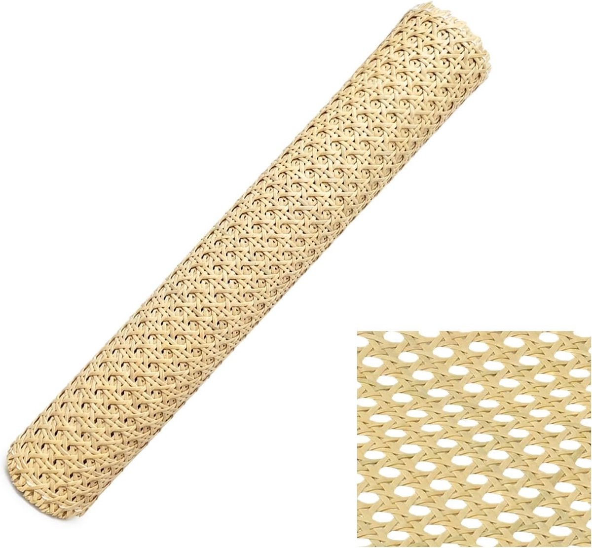 selliner 40x100cm Unbleached Natural Rattan Belt, Octagonal Fabric, Restore Furniture, Craft Projects, Home Decoration - ShopVlot