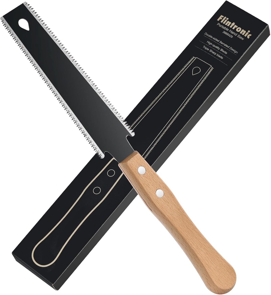 SnelShoppen - Japanse Handzaag 5.9 Inch - Houtbewerking, Dubbele Snede 11/17 TPI, Draagbaar Houtbewerkingsgereedschap met Houten Handvat voor Fijne Sn