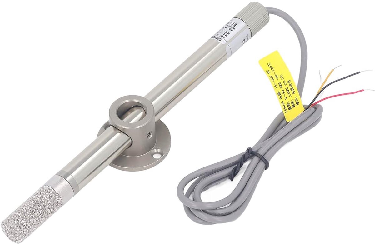 SnelShoppen - Temperatuur-Hygrometer Sensor Probe, IP68 Waterdicht, 4-20mA Uitgang, Duurzaam en Betrouwbaar voor Binnen- en Buitengebruik, Breed Testb