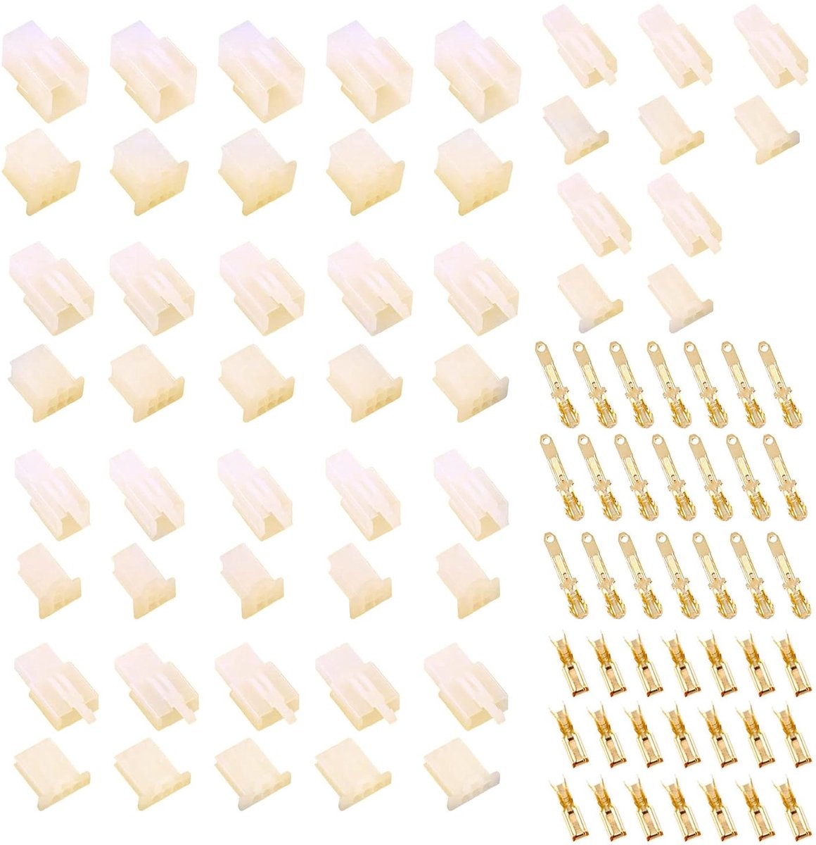 SnelShoppen - 290pcs 2.8mm Elektrische Connectoren, Crimp Terminal Plug Assortiment Kit met 2/3/4/6/9 Pin, Hoogwaardige Nylon Stekkers voor Auto, Moto
