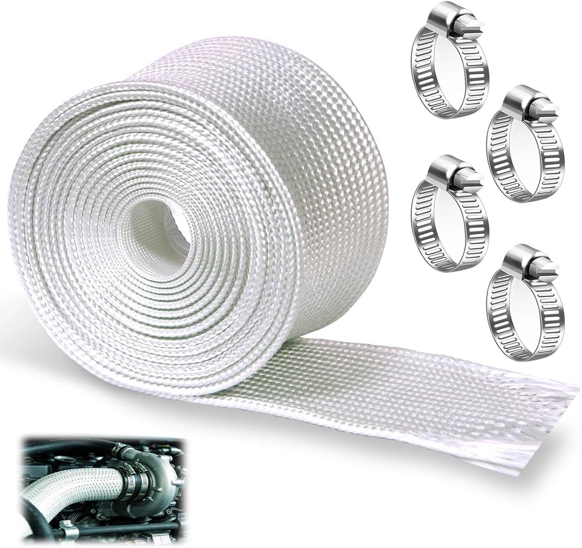 Exhaust hose 25 mm, standing heater, 160 cm exhaust hose for power generator, heat protection hose, standing heater - ShopVlot