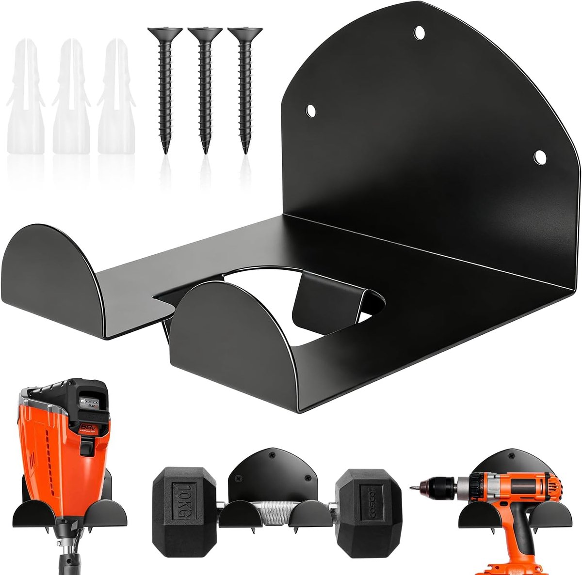 SnelShoppen - Wandmontage voor Trimmer, Hangende Motorsenenhouder, Robuuste IJzeren Trimmer Hanger, Muurbevestiging voor Tuin Gereedschap, Garage Wand