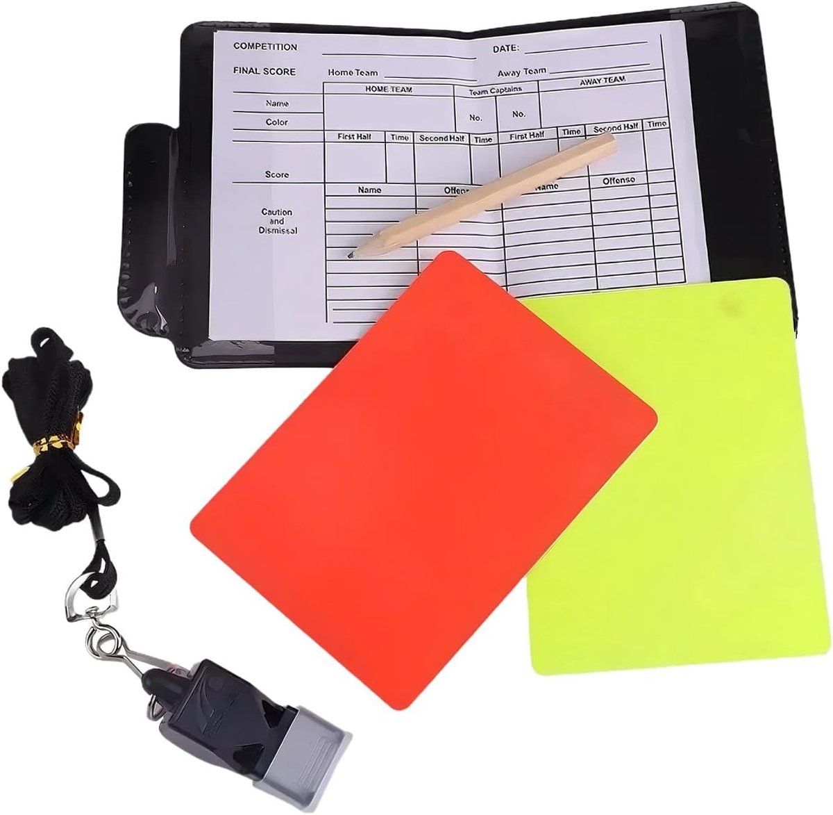 referee set, referee cards, schiri whistle, for game and training - ShopVlot