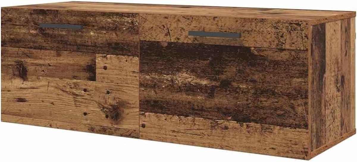 Wandkast Hout - Opbergkast Keuken - Ruimte Besparen - Matte Afwerking - 100 x 36.5 x 35 cm - Bruin