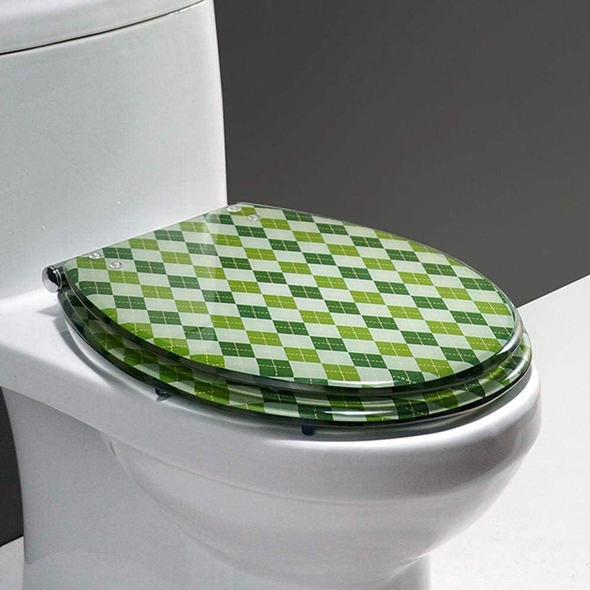 Toiletbril Hars - WC Deksel - Badkamer Vernieuwen - Zacht Sluitmechanisme - Universeel Verstelbaar - Opaliserende Steen
