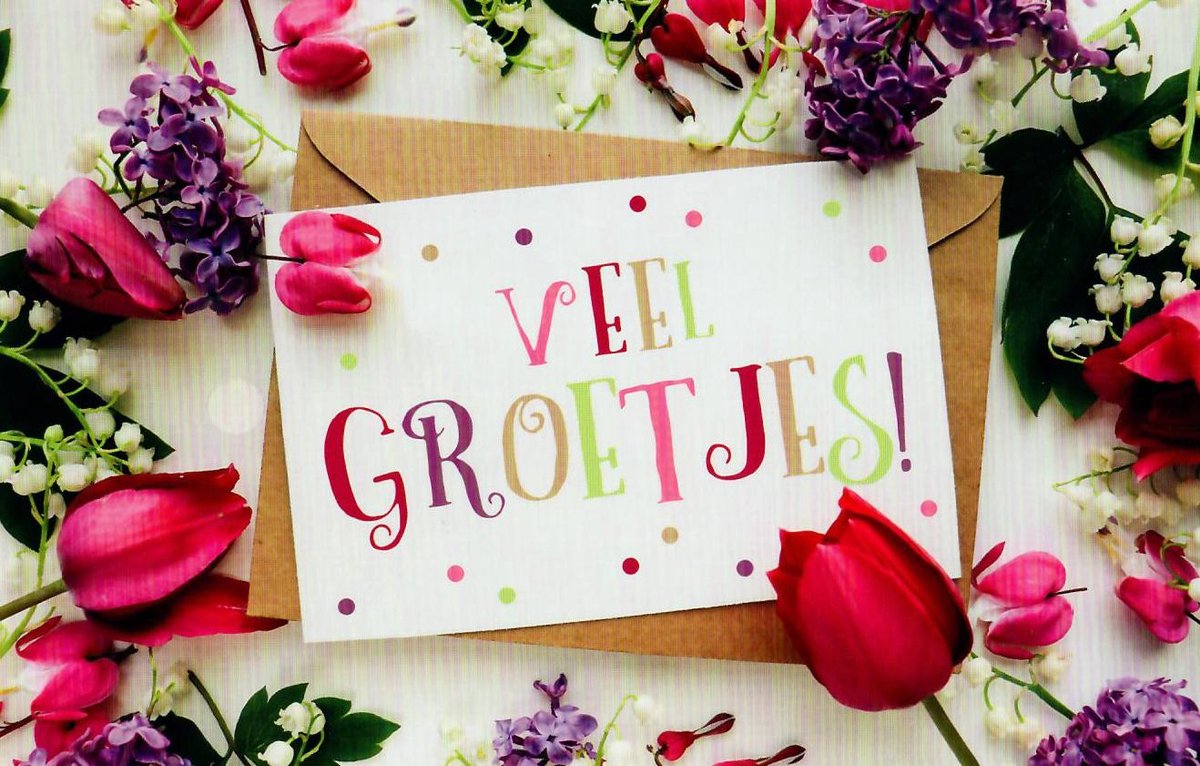 Groetjes kaart | Wenskaart | 10 stuks | Veel groetjes!