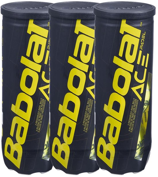 Tripack Of 3 Babolat Ace Padel 3 Ball Cans Tripack Of 3 Babolat Ace Padel 3 Ball Cans