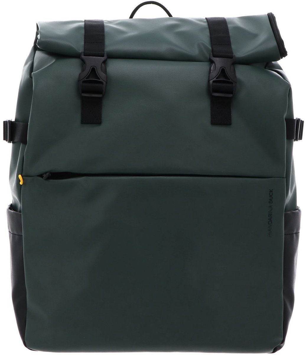 MANDARINA DUCK laptop rugzak rugzak met laptopvak Eco Coated Backpack Deep Green donkergroen