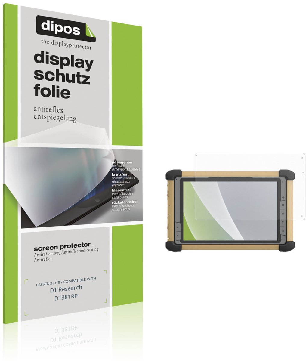 dipos – 2x Matte Beschermfolie geschikt voor DT Research DT381RP | Krasbestendige & antireflecterende Screenprotector Ultra-Thin