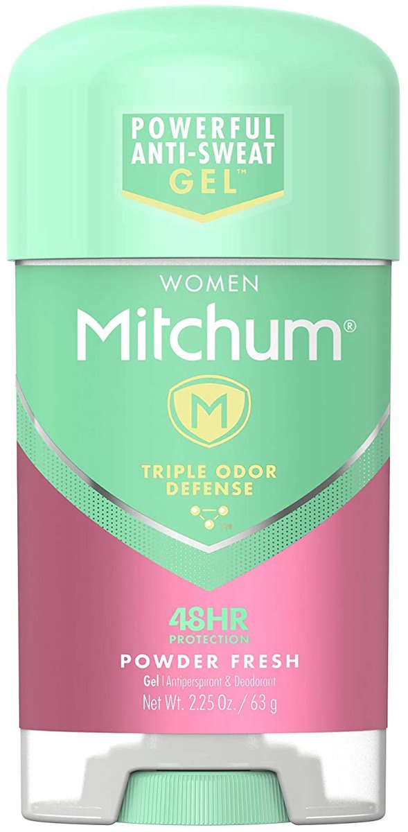 Mitchum vrouwen antiperspirant gel - deodorant - poederfris, 63 g