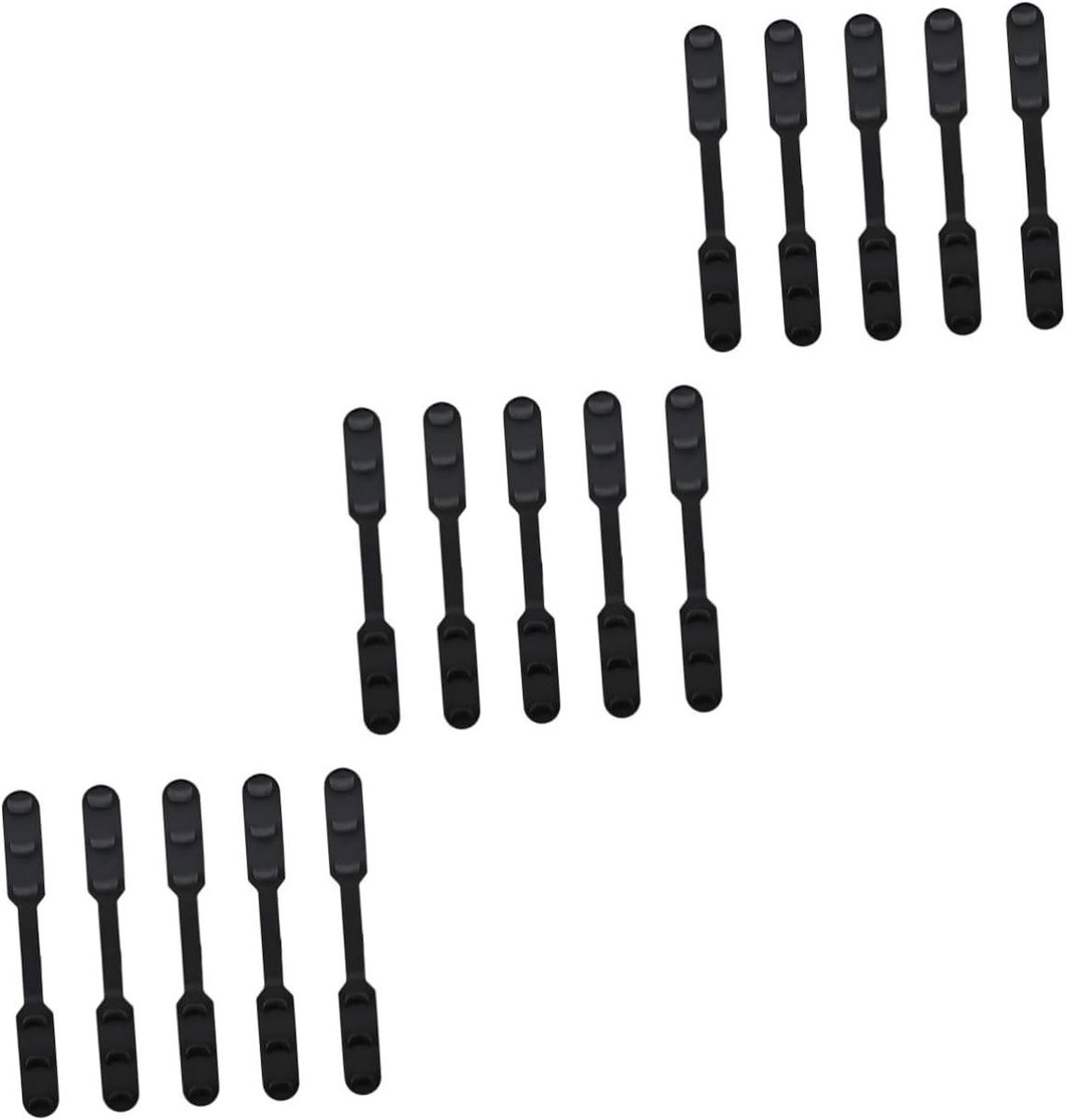 Masker Oorband Verlengstukken - Verstelbare Gespen - Comfortabel Dragen - Anti-slip Bionische Punten - 15 Stuks - Zwart