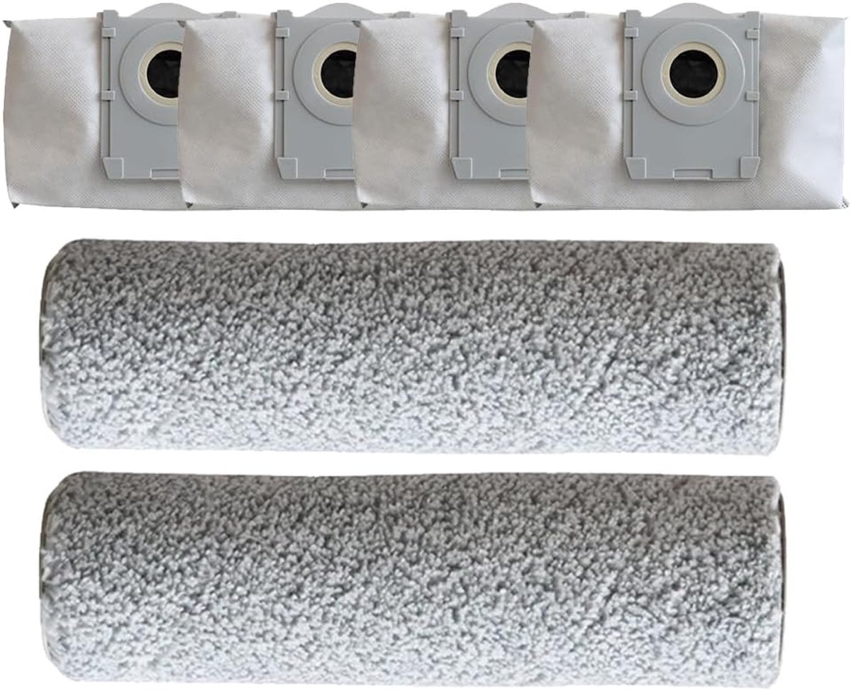 Stofzakken en Dweilborstels - Robotstofzuiger Onderdelen - Robotstofzuiger Onderhoud - Actieve Koolstof Absorptie - 6 stuks - Zoals afgebeeld
