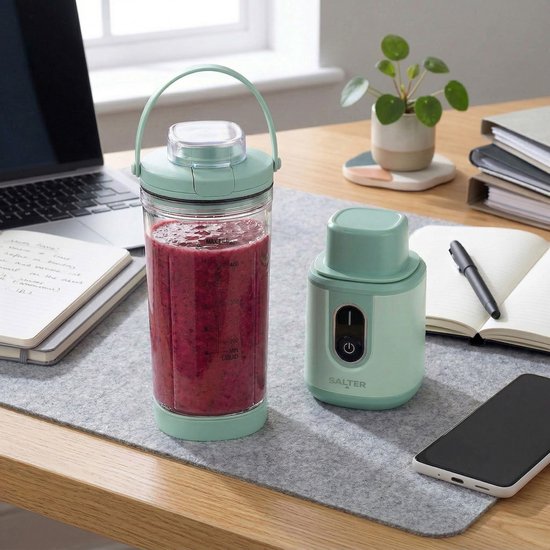 Salter ActiBoost Draagbare Snoerloze Blender - BPA-vrij - 450ml Groen van Salter — afbeelding 3