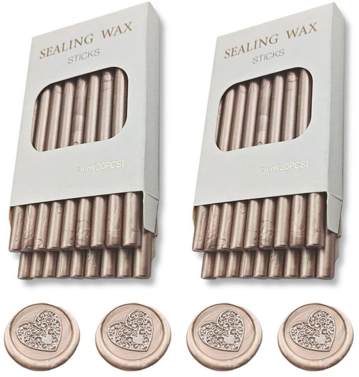 40 PCS Mini Lijmpistool Wax Seal Sticks voor Verzegelen van Uitnodigingen en Kaarten (Champagne Goud)
