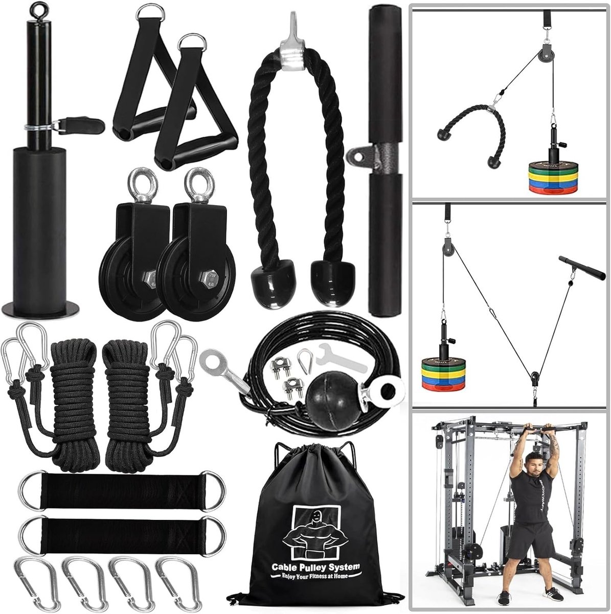 Professionele Pulley Kabelset voor Thuisgym - Gewichten en Fitnessapparatuur voor Armtraining, Biceps, Triceps en Schouders