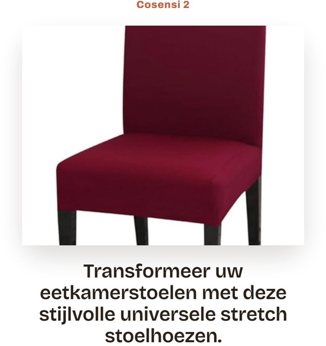 Dailygoods- Stoelhoezen 2 Stuks - Universele Stretch - Eetkamerstoelen - Afneembaar - Wasb