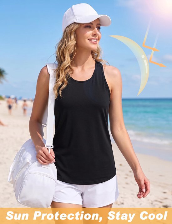 Dailygoods- Sport Tanktop Dames - Mouwloos - Sneldrogend - Ademend - UV-bescherming - Mesh-inzetstuk - Losse Pasvorm - Sportshirt van Dailygoods — afbeelding 5