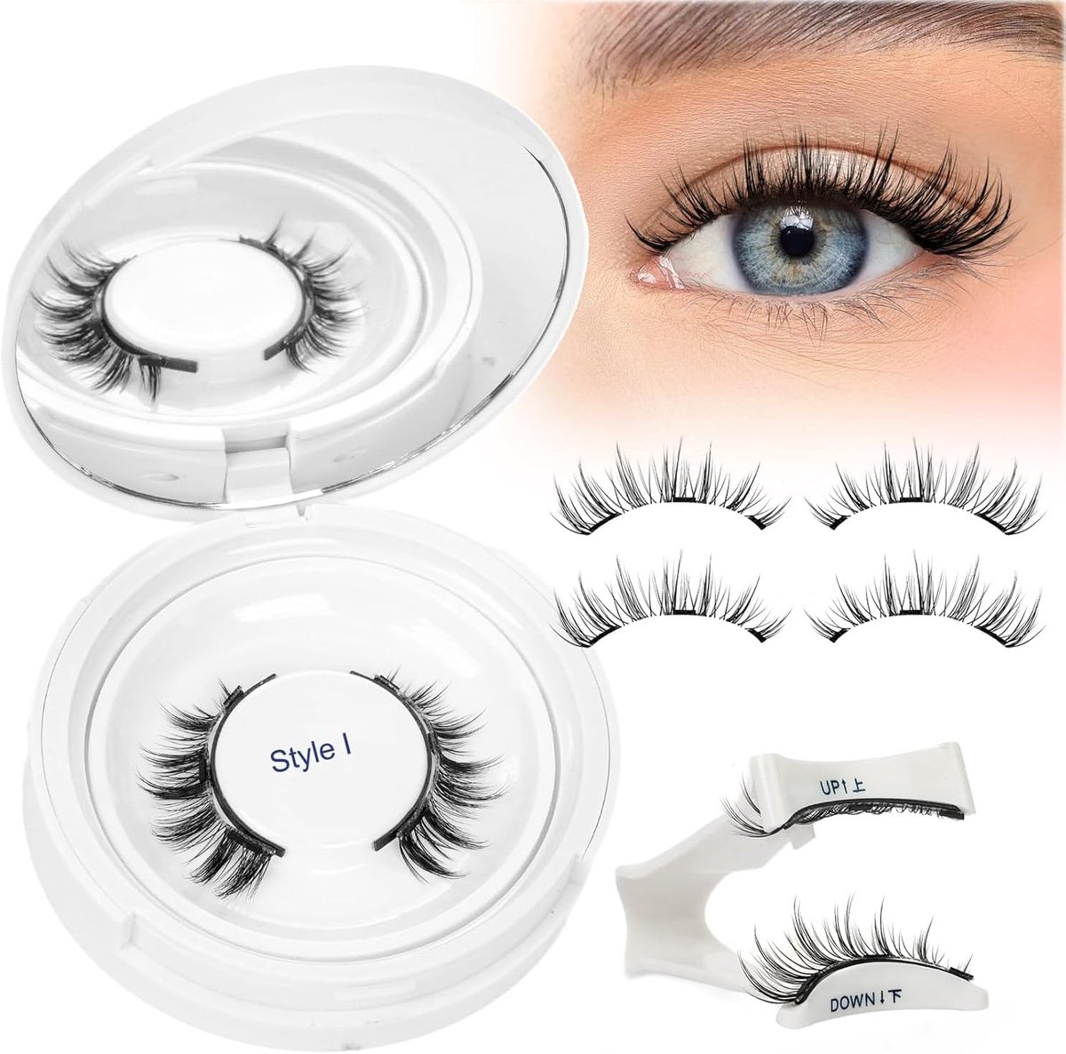 Magnetische Wimperset - Wimpers Zonder Lijm - Snel Wimpers Aanbrengen - Inclusief Applicator - Natuurlijke Stijl - Zwart