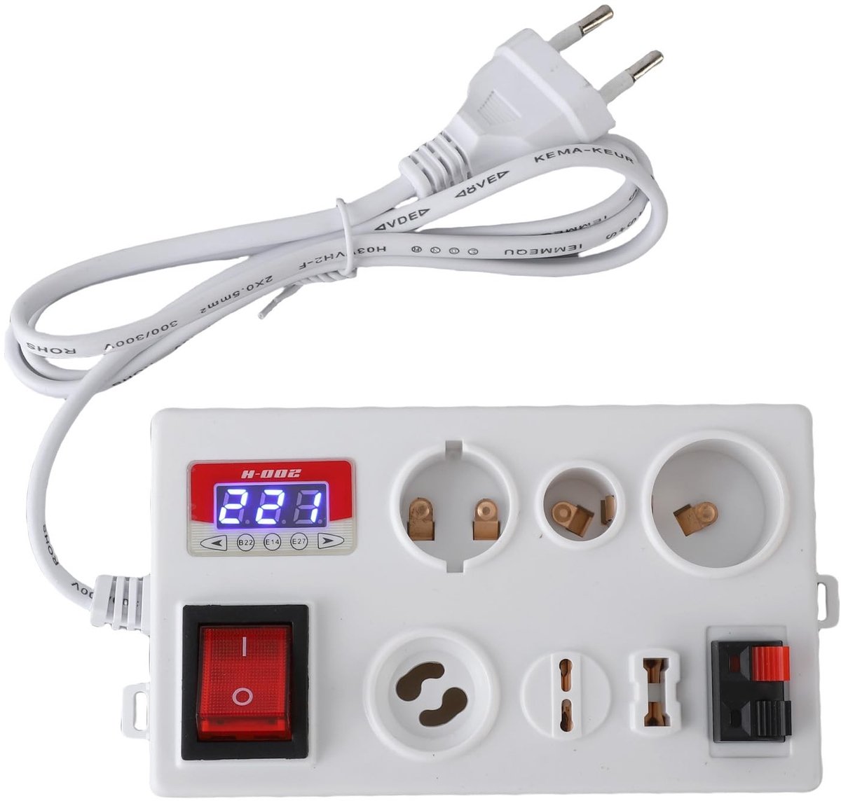 Dailygoods - LED-lamptester met Dubbele Schakelaar voor Diverse Lampbases