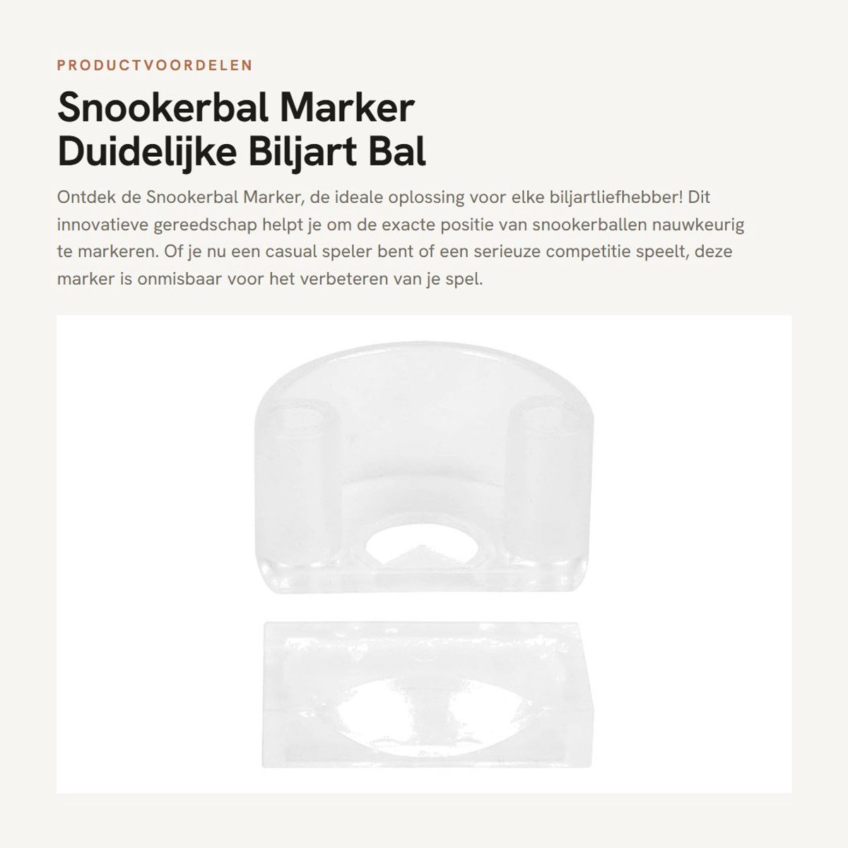 Dailygoods- Snookerbal Marker Transparant - Biljartbal Positie Marker - Locatie Gereedschap - Obstakelbal Meting - Hoge Hardheid - Nauwkeurige Positionering - Biljartmarker
