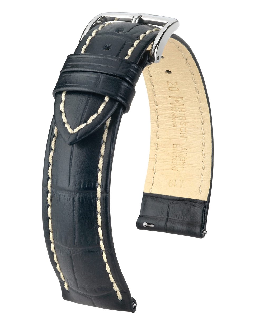 Dailygoods - Modena 19 mm - Donkerblauwe Horlogeband