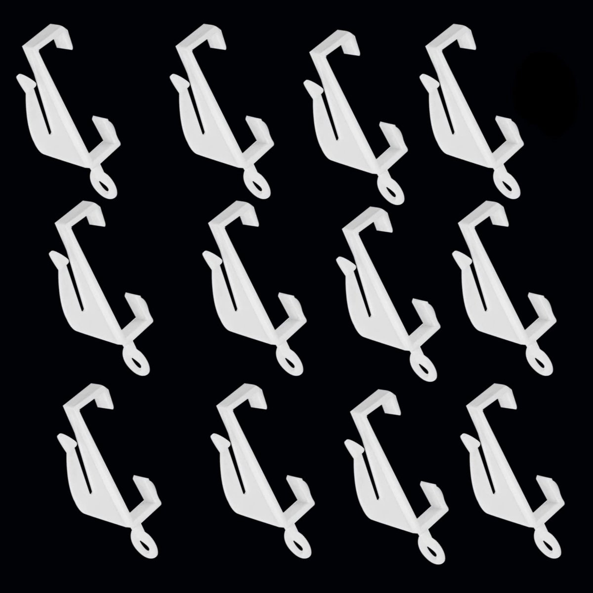 Dailygoods- Gordijnhaken 100 Stuks - Gordijnringen - Gordijn glijders - Plooihaken - Kunst