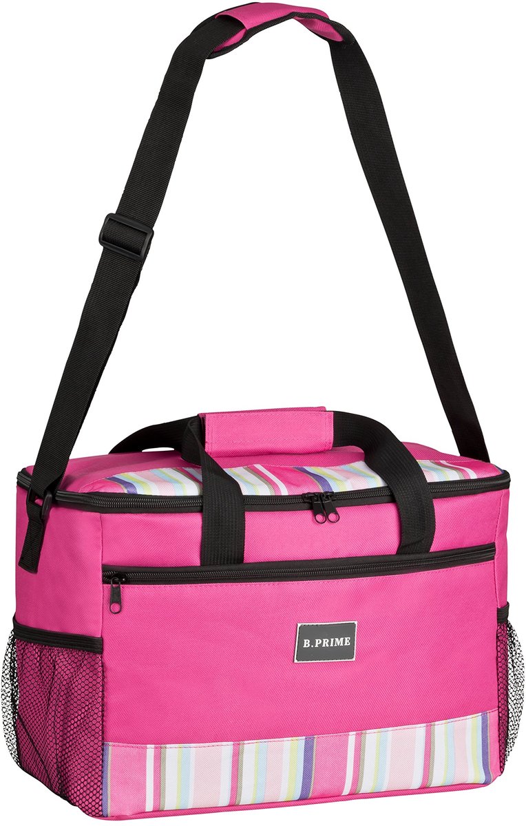 SnelShoppen - B.PRIME CLASSIC Koeltas 20l | Isoleertas voor Picknick, Camping, Boodschappen, Sport | 36x26x22cm | Stevige IJstas, Outdoor, Reis, Auto